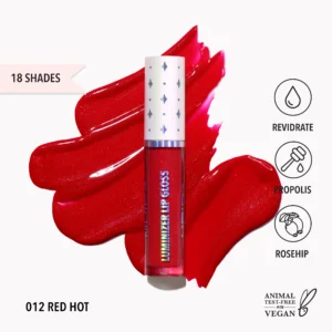 MOIRA LUMINIZER LIP GLOSS LLG012 RED HOT - Imagen 1