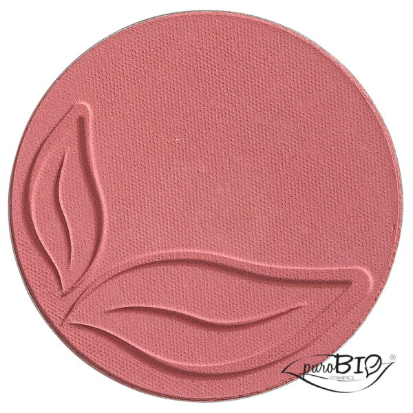 Polvo compacto Puro Bio en tono blush 06 para rostro y mejillas.