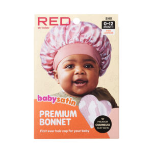 RED BY KISS BABY SATIN BONNET PINK LEOPARD BH01 - Imagen 1