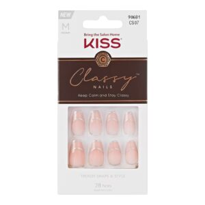 RED BY KISS CLASSY NAIL MEDIUM KEEP CALM AND STAY CLASSY CS07 - Imagen 1