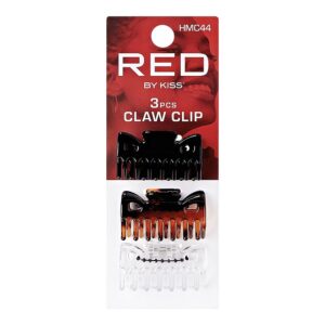 RED BY KISS HAIR HAIR CLAW CLIP 3pc HMC44 - Imagen 1