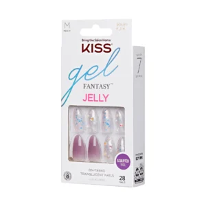RED BY KISS JELLY FANTASY NAIL MEDIUM SMOKEY JELLY FJ16 - Imagen 1