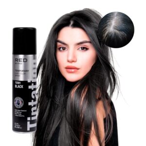 RED BY KISS TINTATION TEMPORARY HAIR COLOR SPRAY BLACK TCS01 - Imagen 1