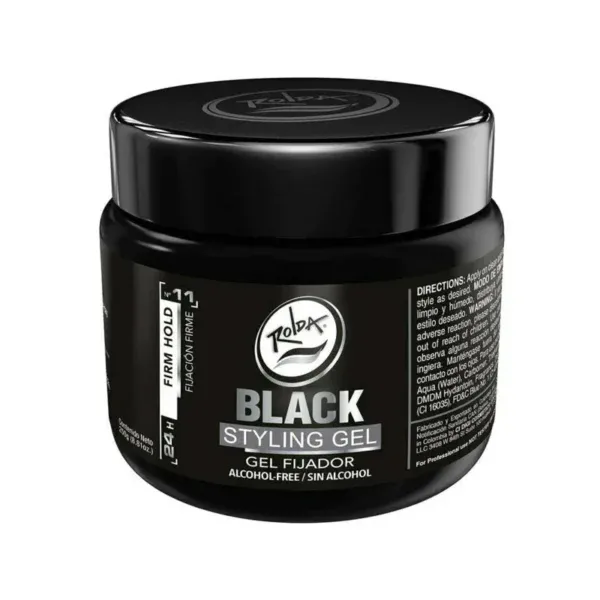 thumbnail image 2 of Rolda Black Styling Gel With Activated Charcoal – 35.2 Oz, Strong Hold, Wet Look, Alcohol-Free 2 of 6