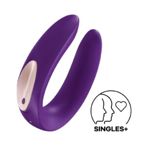 SATISFYER DOUBLE JOY SILICONE VIBRATOR PURPLE - Imagen 2