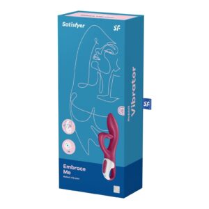 SATISFYER EMBRACE ME SILICONE VIBRATOR CLITORAL STIMULATOR BERRY - Imagen 1