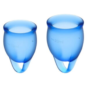 SATISFYER FEEL CONFIDENT MENSTRUAL CUP DARK BLUE - Imagen 2