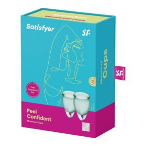 SATISFYER FEEL CONFIDENT MENSTRUAL CUP DARK GREEN - Imagen 1