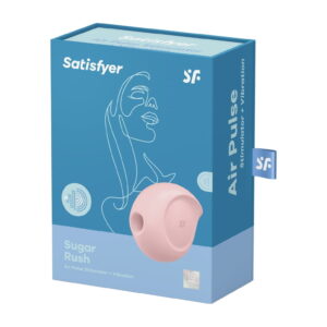SATISFYER SUGAR RUSH RECHARGEABLE SILICONE CLITORAL STIMULATOR ROSE - Imagen 1