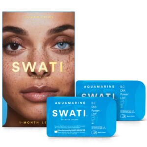 SWATI CONTACT LENSES AQUAMARINE BLUE 1 MONTH - Imagen 1