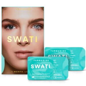 SWATI CONTACT LENSES TURQUOISE GREY BLUE 1 MONTH - Imagen 1