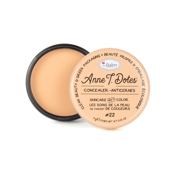 Corrector y antiimperfecciones Anne T. Dotes en envase beige y negro.