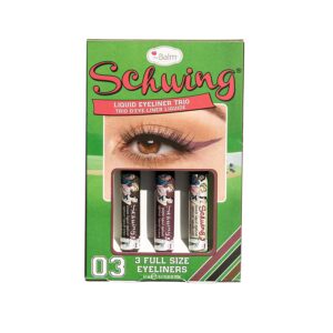 THE BALM SCHWING 3 LIQUID EYELINERS SET BLACK/PURPLE/BROWN 5.1ml - Imagen 1
