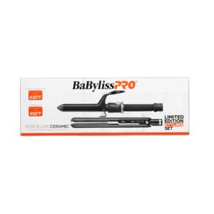 BaByliss Pro Porcelain Ceramic Straightening Iron 1" & Spring Curling Iron 1-1/4" - Imagen 1