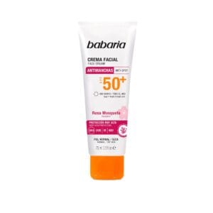 BABARIA SUNSCREEN FACE CREAM SPF 50 ANTI-SPOT ROSEHIP 75ml - Imagen 1
