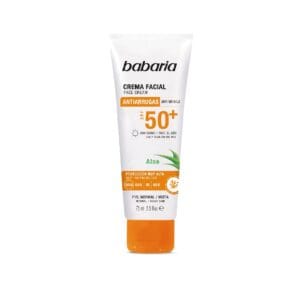 BABARIA SUNSCREEN FACE CREAM SPF 50 ANTI-WRINKLE ALOE 75ml - Imagen 1