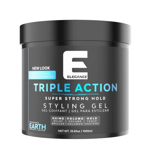 ELEGANCE TRIPLE ACTION EARTH SUPER STRONG HOLD STYLING GEL 1L