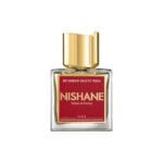 Perfume Nishane Hundred Silent Ways, frasco de 100ml con etiqueta roja y tapa dorada.