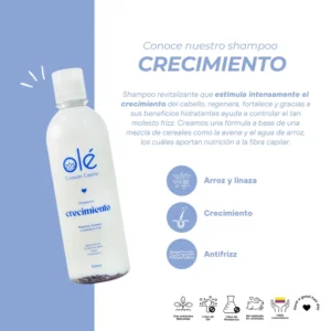 OLÉ SHAMPOO CRECIMIENTO ARROZ & LINAZA 500ml - Imagen 2