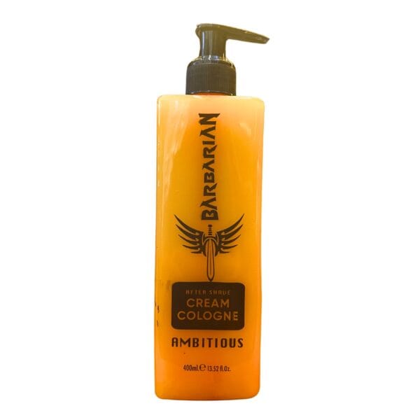 Loción corporal Ultra Panama Ambitious Loción corporal Ultra Panama Ambitious con diseño naranja y dispensador negro.
