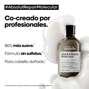 L'ORÉAL PROFESSIONNEL SHAMPOO ABS REPAIR MOLECULAR 300ML - Imagen 2
