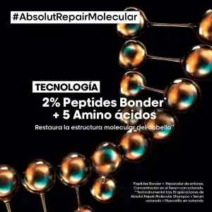 L'ORÉAL PROFESSIONNEL SHAMPOO ABS REPAIR MOLECULAR 300ML - Imagen 3