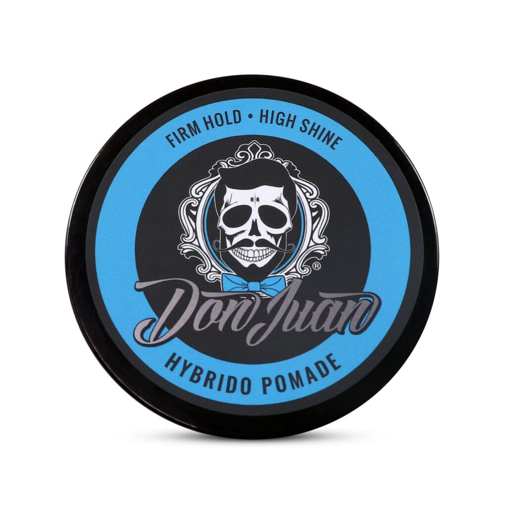 Pomada para cabello Don Juan Hybrido con fuerte fijación y brillo.