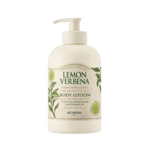 Loción corporal de limón verbena para piel saludable y fresca.