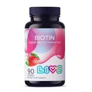 LIVS GUMMIES BIOTIN STRAWBERRY 90 GUMMIES - Imagen 1