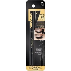 L'ORÉAL PARIS FLASH CAT EYELINER BLACK 220 - Imagen 1