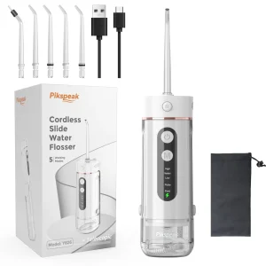 PIKSPEAK CORDLESS SLIDE WATER FLOSSER TELESCOPIC Y826 WHITE - Imagen 2