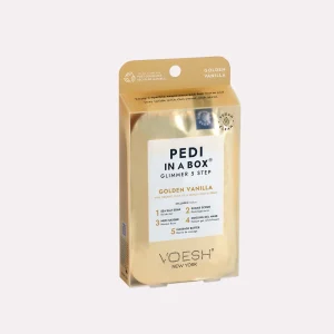 VOESH PEDI IN A BOX GLIMMER 5 STEP GOLDEN VANILLA VPC507GLD - Imagen 1
