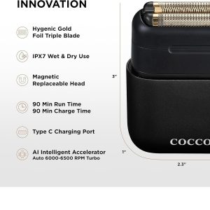 COCCO IMPACTO MICRO WET - DRY SHAVER BLACK - Imagen 2