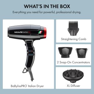 BABYLISS PRO F RAPIDO 2.0 HIGH-PERFORMANCE IONIC DRYER GRIP2 - Imagen 2