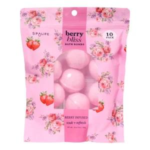 SPALIFE BERRY BLISS 10 PACK BATH BOMB EBB01 - Imagen 1