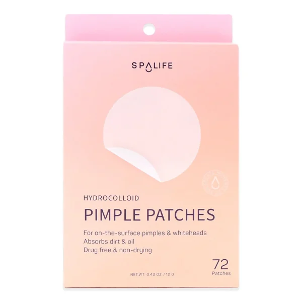 SPALIFE HYDROCOLLOID PIMPLE PATCHES ROUND CLEAR 72 CT PP9255