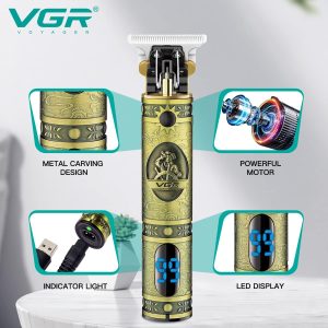 VGR VOYAGER MEN PROFESSIONAL HAIR TRIMMER GOLD V-228 - Imagen 2