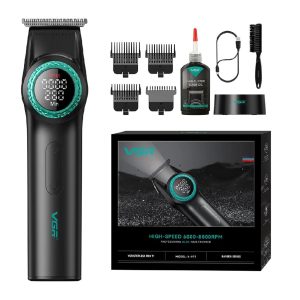 VGR VOYAGER MEN HIGH SPEED HAIR TRIMMER 8000RPM BLACK/GREEN V-977 - Imagen 1