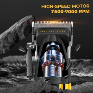VGR VOYAGER MEN MUSCULAR C1 9000RPM HAIR CLIPPER YELLOW V-285 - Imagen 2