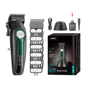 VGR VOYAGER MEN METAL BODY BLDC MOTOR 7500RPM HAIR CLIPPER GREEN V-010 - Imagen 1
