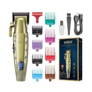 VGR VOYAGER MEN PROFESSIONAL HAIR CLIPPER METAL GOLD  V-036 - Imagen 1