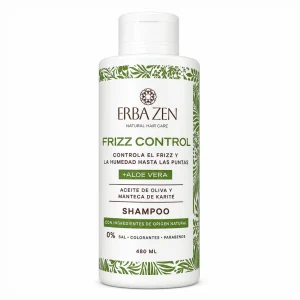 ERBA ZEN FRIZZ CONTROL ALOE VERA SHAMPOO 480ml - Imagen 1