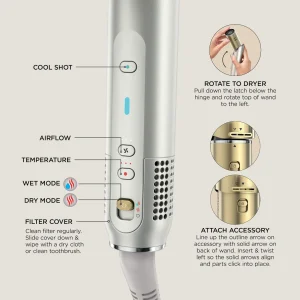 SHARK GLAM HOT TOOL AIR STYLING & DRYING SYSTEM HD6051S - Imagen 2