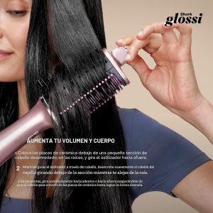 SHARK GLOSSI 2 IN 1 HOT TOOL & AIR GLOSSER BRUSH LYCHEE HT302PK - Imagen 2