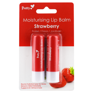 FACE FACTS PRETTY MOISTURIZING LIP BALM STRAWBERRY 2pc 4.3g - Imagen 1
